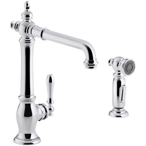 Kohler Artifacts® Single Handle Kitchen Sink Faucet with Accessories & Reviews Wayfair